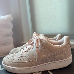 Nike Women’s Suede Sneakers in Blush Pink